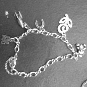 James Avery charm bracelet, necklace and rings